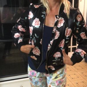 Rose bomber jacket